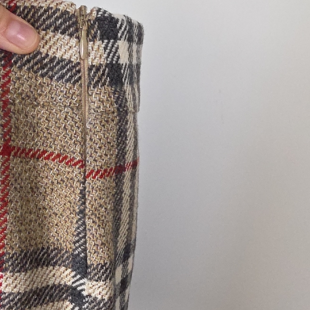 Burberry London Vintage Wool Skirt – Beige Nova Check – Made in Italy - S - Picture 5 of 13